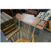 Image 4 : OAK CARVED PRESS BACK ROCKING CHAIR