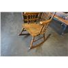 Image 8 : OAK CARVED PRESS BACK ROCKING CHAIR