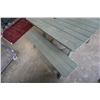 Image 3 : GREEN WOOD PATIO TABLE, 2 BENCHES