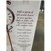 Image 3 : NEW IN BOX OUTDOOR OLD WORLD WEATHER VANE CLOCK W/ ANTIQUE COPPER FINISH, CAST IRON BASE, THERMOMETE