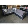 Image 1 : BRAND NEW OUTDOOR RATTAN SYMMETRICAL SECTIONAL RETAIL $1999 W/ DARK GREY CUSHIONS, 3 THROW PILLOWS -