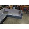 Image 3 : BRAND NEW OUTDOOR RATTAN SYMMETRICAL SECTIONAL RETAIL $1999 W/ DARK GREY CUSHIONS, 3 THROW PILLOWS -
