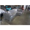 Image 2 : BRAND NEW 4 PIECE PREMIUM OUTDOOR MODERN GREY RATTAN MODULAR SECTIONAL SOFA RETAIL $1699 W/ DARK GRE