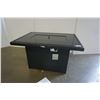 Image 2 : BRAND NEW RATTAN AND GLASS TOP FIRE TABLE RETAIL $999, POWDER COATED ALUMINUM FRAME, 55,000 BTU, CSA