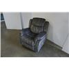 Image 10 : BRAND NEW MODERN VELVET 3 PIECE SOFA SET W/ DROP DOWN CONSOLE AND ROCKING RECLINER - RETAIL $2899