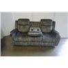 Image 2 : BRAND NEW MODERN VELVET 3 PIECE SOFA SET W/ DROP DOWN CONSOLE AND ROCKING RECLINER - RETAIL $2899