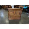 Image 2 : ANTIQUE OAK DESKTOP CABINET W/ PULL OUT DRAWERS APOTHECARY STYLE