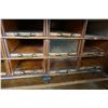 Image 8 : ANTIQUE OAK DESKTOP CABINET W/ PULL OUT DRAWERS APOTHECARY STYLE