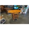 Image 7 : MAPLE TEA TROLLEY W/ DROP SIDES AND DRAWER