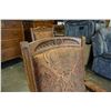 Image 7 : ANTIQUE OAK HIGHLY CARVED LIVING ROOM CHAIR - REUPHOLSTERED