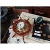 Image 2 : SHIPS WHEEL CLOCK, CLOCK AND COIN TRAY