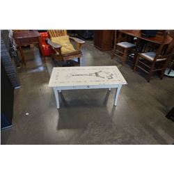 REPAINTED EIFFEL TOWER COFFEE TABLE W/ DRAWER