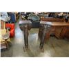 Image 1 : PAIR OF WOOD CARVED ELEPHANT PLANT STANDS