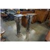 Image 2 : PAIR OF WOOD CARVED ELEPHANT PLANT STANDS