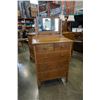 Image 1 : IMMACULATE ANTIQUE OAK 5 DRAWER HIGH BOY DRESSER W/ TILTING MIRROR