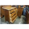 Image 8 : IMMACULATE ANTIQUE OAK 5 DRAWER HIGH BOY DRESSER W/ TILTING MIRROR