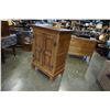 Image 2 : ANTIQUE OAK 2 DOOR CABINET, IMMACULATE CONDITIONER, PANELED DOORS, SOLID BRASS HARDWARE W/ KEY
