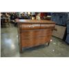 Image 3 : GORGEOUS SERPENTINE FRONT ANTIQUE OAK 4 DRAWER DRESSER
