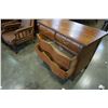 Image 8 : GORGEOUS SERPENTINE FRONT ANTIQUE OAK 4 DRAWER DRESSER