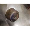 Image 3 : BRASS POT WITH CAST IRON HANDLE - APPROX 14 INCHES TALL, HEAVY