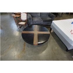 4 FOOT DIAMETER ROUND WOOD COFFEE TABLE