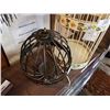 Image 2 : VINTAGE BIRDCAGE AND BLACK METAL HANGING CANDLE CAGE