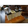 Image 3 : 3 ANTIQUE PORCELAIN DISPENSER AND EXTRA RESERVOIR