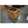 Image 1 : OAK GLASSTOP ENDTABLE