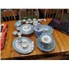 Image 1 : ROYAL DOULTON ROSE ELEGANS 6 PLACE SETTING, 11 CUPS AND SAUCERS, TEAPOT, CREAM AND SUGAR, GRAVY BOAT