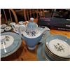 Image 3 : ROYAL DOULTON ROSE ELEGANS 6 PLACE SETTING, 11 CUPS AND SAUCERS, TEAPOT, CREAM AND SUGAR, GRAVY BOAT