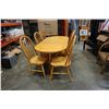 Image 2 : PINE GATELEG DINING TABLE WITH 6 HOOPBACK CHAIRS