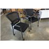 Image 2 : PAIR OF 4 WHEEL ROLLING OFFICE CHAIRS