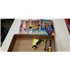 Image 1 : LOT OF XMEN AND DC COMICS AND 3 WOLVERINE PEZ DISPENSERS
