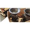 Image 2 : ELEPHANT CANDLE STANDS, WOOD FIGURES