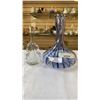 Image 1 : LARGE ART GLASS DECANTER AND VIOLIN BOTTLE