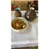 Image 1 : POTTERY JUGS, VASE AND 2 CHINA DISHES