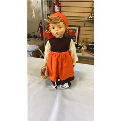 GOEBEL HUMMEL 16 INCH ON HOLIDAY FIGURE W/COA