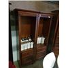 Image 1 : MAHOGANY FINISH 4 PIECE SIDE BY SIDE PIER STORAGE UNITS- NO SHELVES