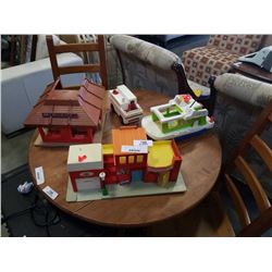 PLAYSKOOL AND FISHER PRICE TOYS - MCDONALDS, FIRE DEPARTMENT, BOAT AND RESCUE