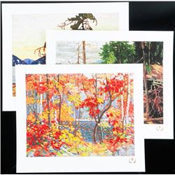 Tom Thomson (1877-1917) 3pc Northern Icons Suite I. Art Folio. Limited Edition, Matched Low #5. Appr