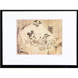Disney - Mickey and Pluto Story Sketch Scene. 9.5x13".