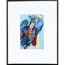 Andy Warhol "The Detail Series" 5x7" Art Card - Superman. Bio au Verso.