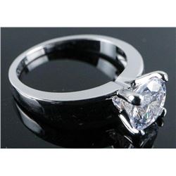 .925 Silver Swarovski Element Ring - Size 8.
