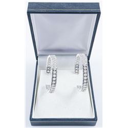 Ladies Hoop Earrings with Swarovski Elements.