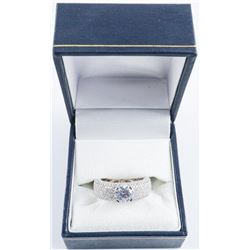 .925 Silver Swarovski Element Ring - Size 6.