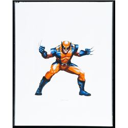 Marvel Art Card "Wolverine". 8x10". Bio au Verso.