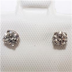 14K White Gold Diamond(0.36ct) Earrings (~weight 12g), Made in Canada, Insurance Value $1550 (Estima