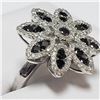 Image 2 : 14K White Gold 17 Black Diamond Diamonds(1.5ct) Ring (~Size 6.5)(Ring is resizable for $40) (~weight