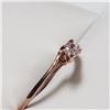 Image 2 : 14K Rose Gold Light Pink Diamond(0.18ct) Ring (~Size 6.5)(Ring is resizable for $40) (~weight 1.2g),