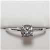 Image 1 : 14K White Gold Diamond(G-H, I, 0.55ct) Ring (~Size 7)(Ring is resizable for $40) (~weight 1.3g), Ins